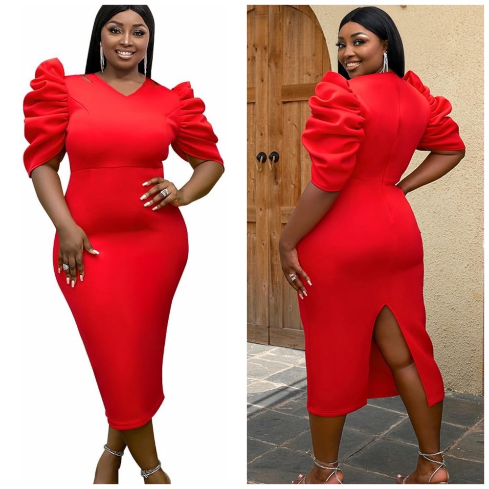 Plus/Curvy size red dress
